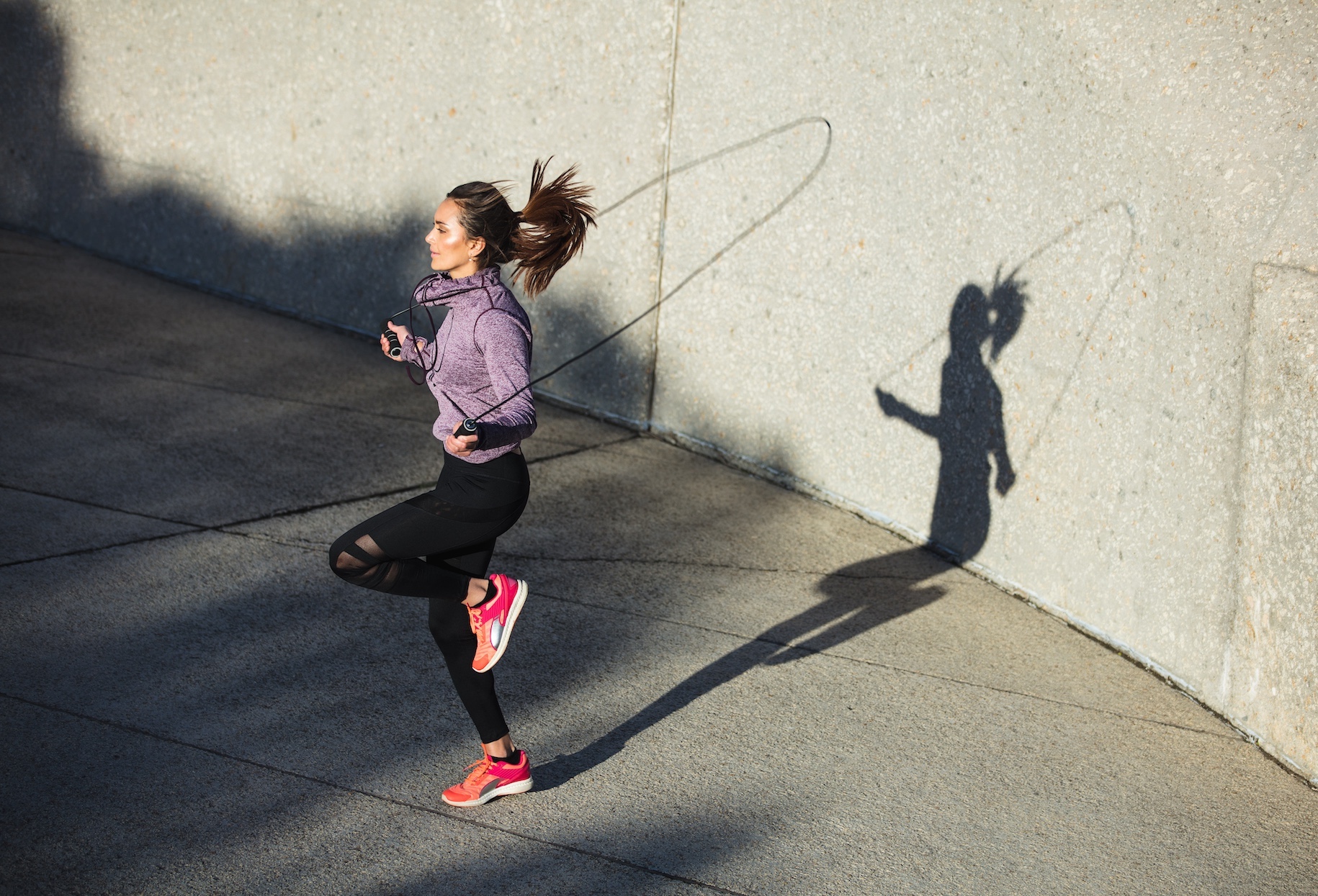 Runner exercising outdoors