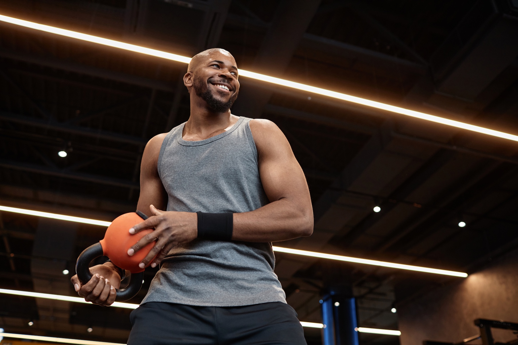 Athlete with basketball