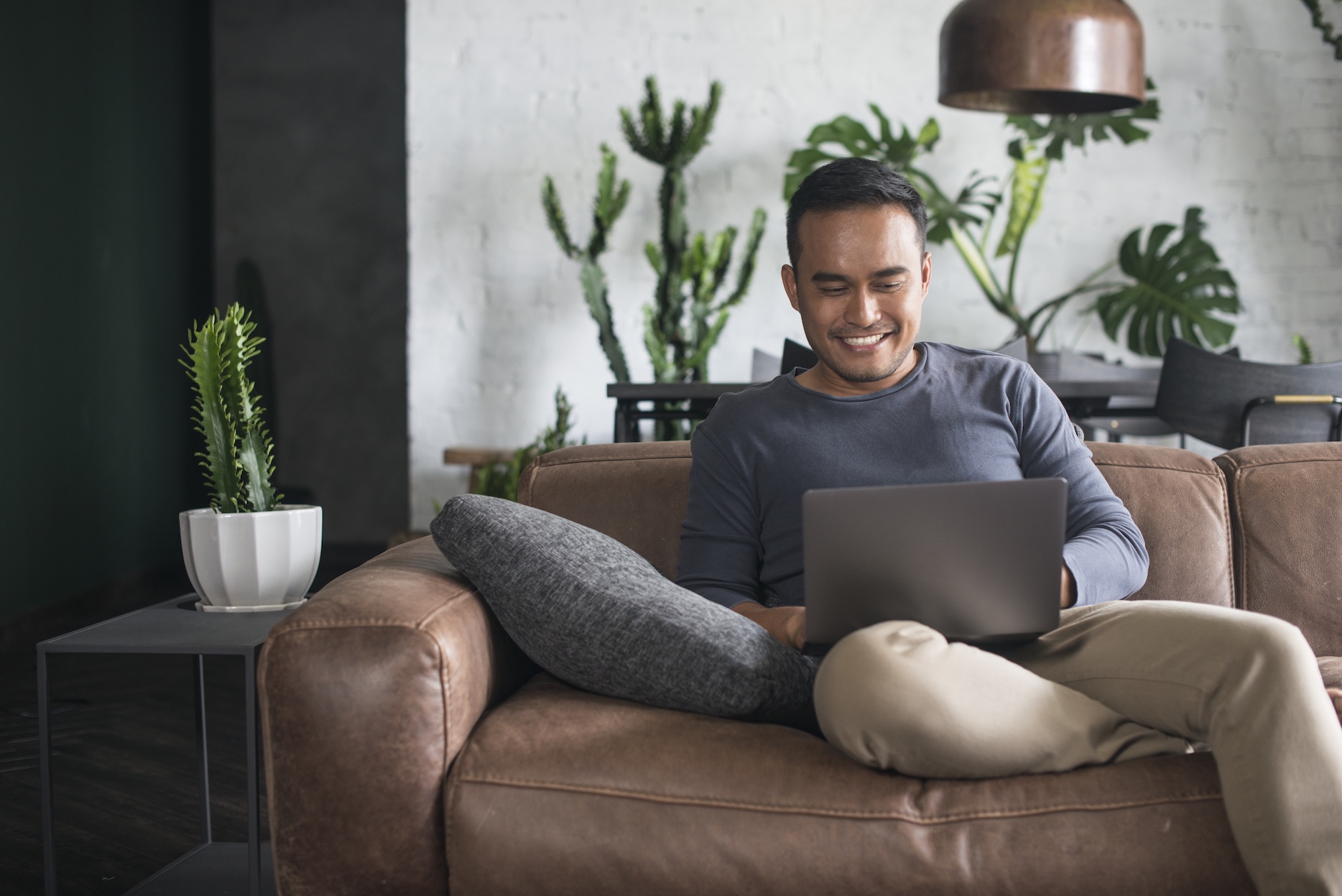 Man working on laptop